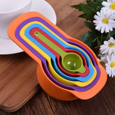Measuring Cup And Spoon Set - 6Pcs (random colors) - Izhar Online Mart