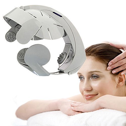 Electromagnet Electric Head Massager Digital Treatment Vibration Head Helmet Health Spa Brain pstress Pain Relief Massage Relax Easy Acupuncture Point (non rechargeable) - Izhar Online Mart