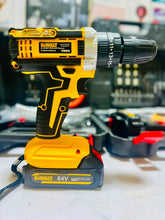 DeWalt 64V Cordless Drill Machine With 2 Lithium-Ion Batteries Charger 20-Piece Drill Bits Screwdriver Heads And Extender Kit - Izhar Online Mart