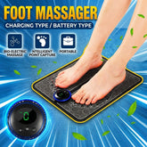 EMS Foot Massager Mat Electric USB Charging Smart Display Tens Acupuncture Feet Cushion Blood Circulation Pad Health Care Home - Izhar Online Mart