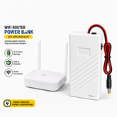 Finezo WiFi Power Bank 12000mAh – 1A, 1.5A & 2A Mini UPS for WiFi Devices – 5-6 Hours Backup – Portable Power Backup for WiFi During Load Shedding - 12 Volt - Izhar Online Mart