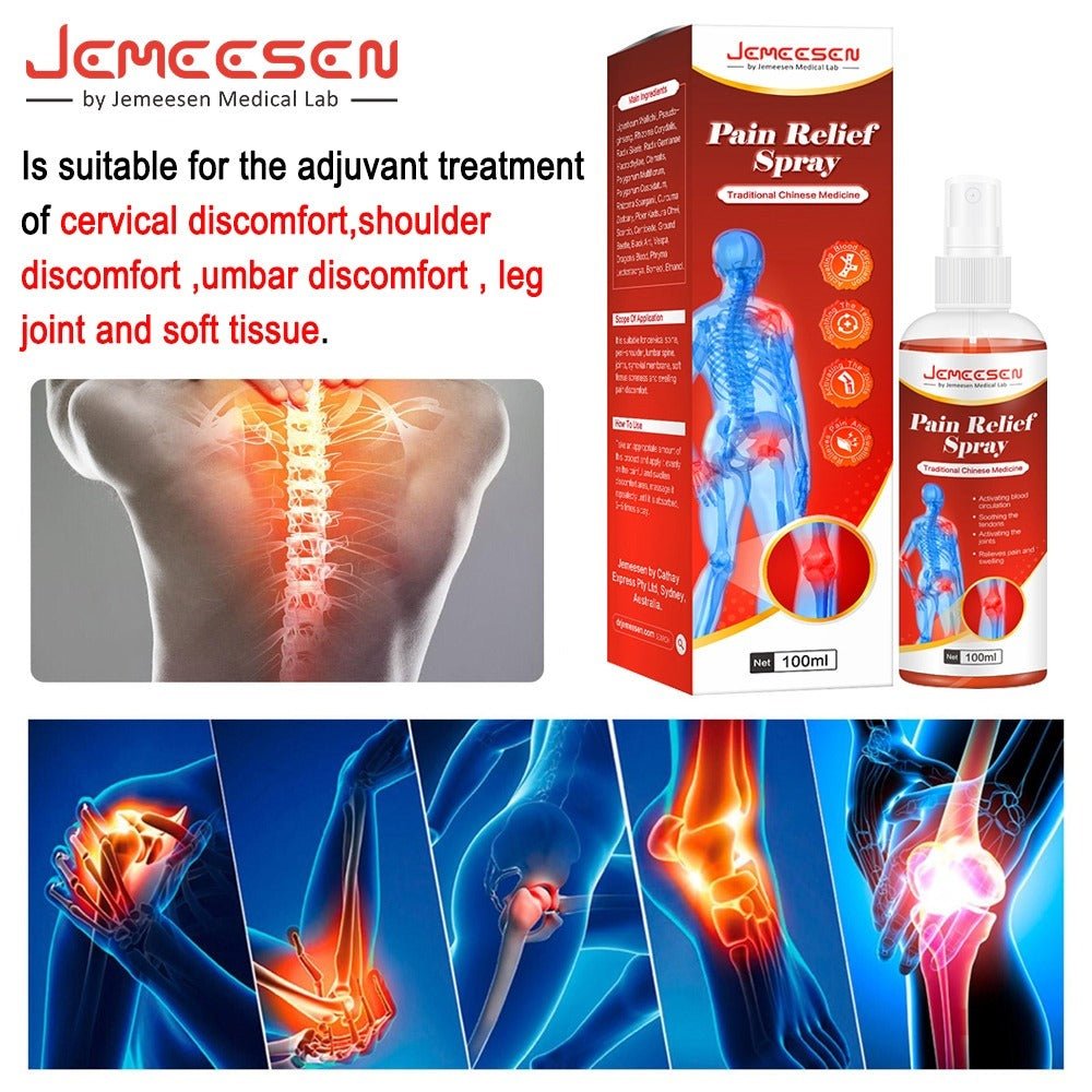 Original Jemeesen Instant Pain Relief Spray Rheumatoid Arthritis Knee Pain Relief Muscle Pain Joint Sprain Orthopedics Medical Soot Spray - Izhar Online Mart