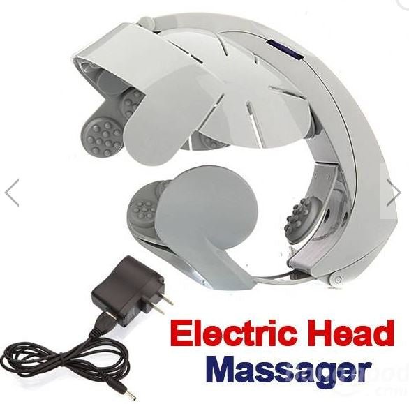 Electromagnet Electric Head Massager Digital Treatment Vibration Head Helmet Health Spa Brain pstress Pain Relief Massage Relax Easy Acupuncture Point (non rechargeable) - Izhar Online Mart