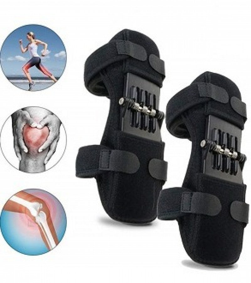 Joint Support Knee Pad Breathable Non slip Power Lift Spring Force Knee Booster Tendon Brace Band Pair