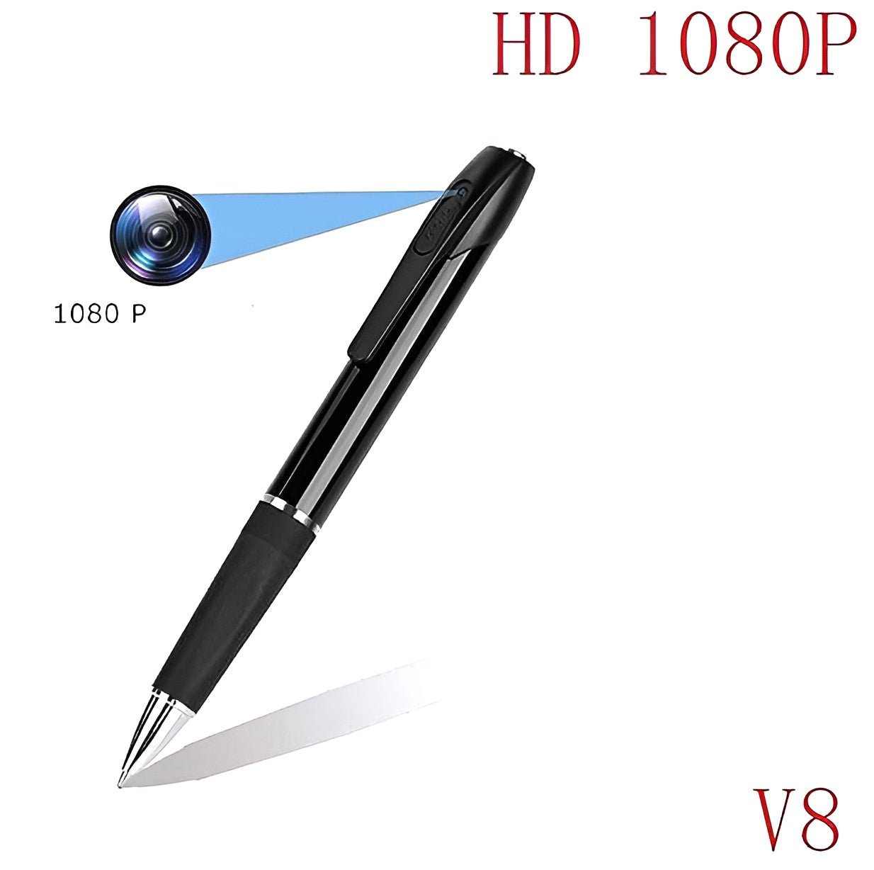 V8 HD 1080P Camera Pen with Voice Recording Video Photo Capture USB Rechargeable Ballpoint Pen - Izhar Online Mart