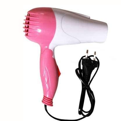 Nova Foldable Hair Dryer NV 1290 - Grooming Accessory Designed For Hair Drying And Daily Styling Routine (Random Color) - Izhar Online Mart