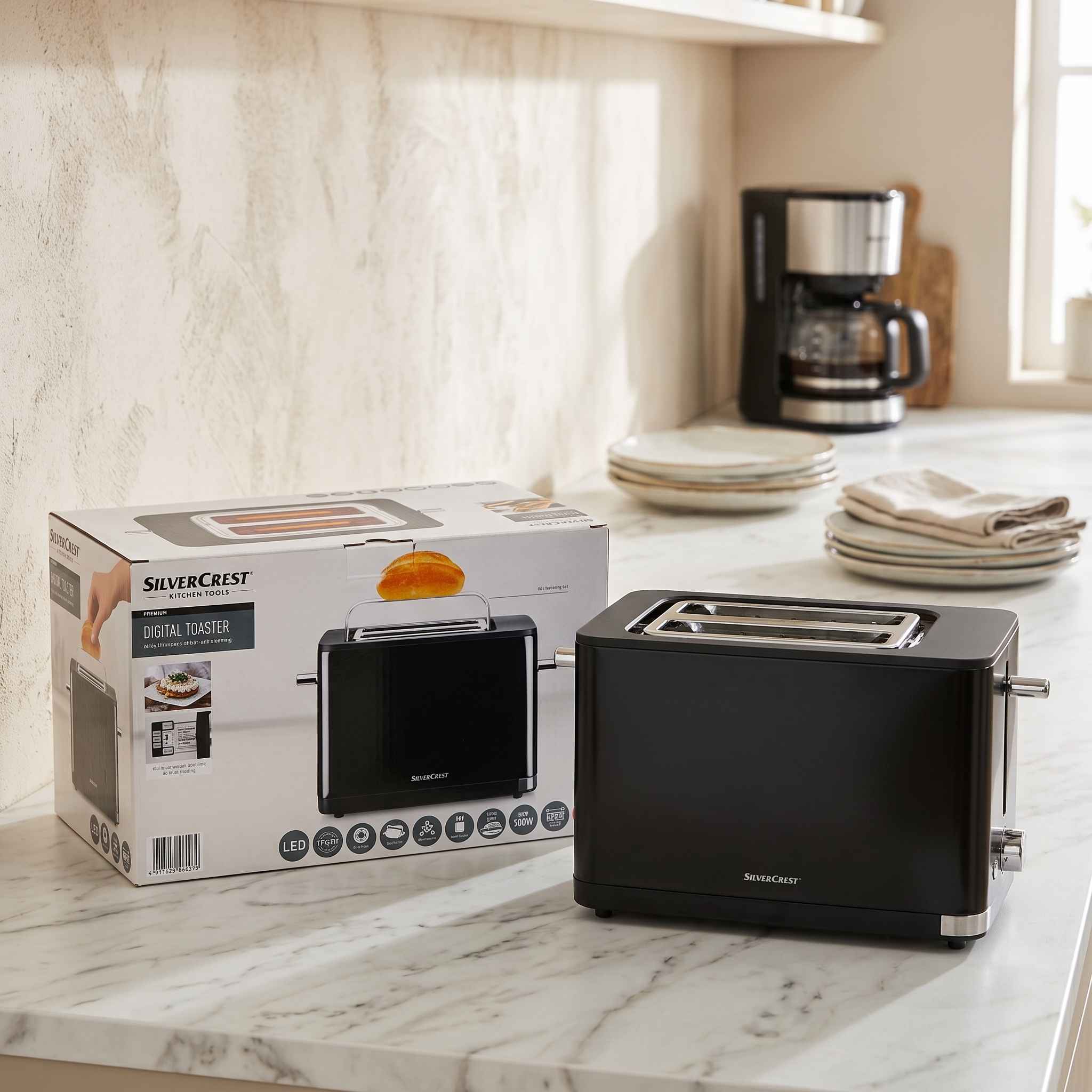 SilverCrest Premium Digital Toaster 900W with LED Display - Izhar Online Mart