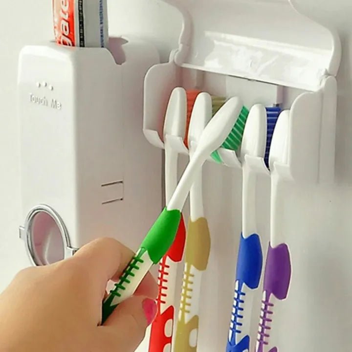 Automatic Toothpaste Dispenser & Toothbrush Holder Set - Izhar Online Mart