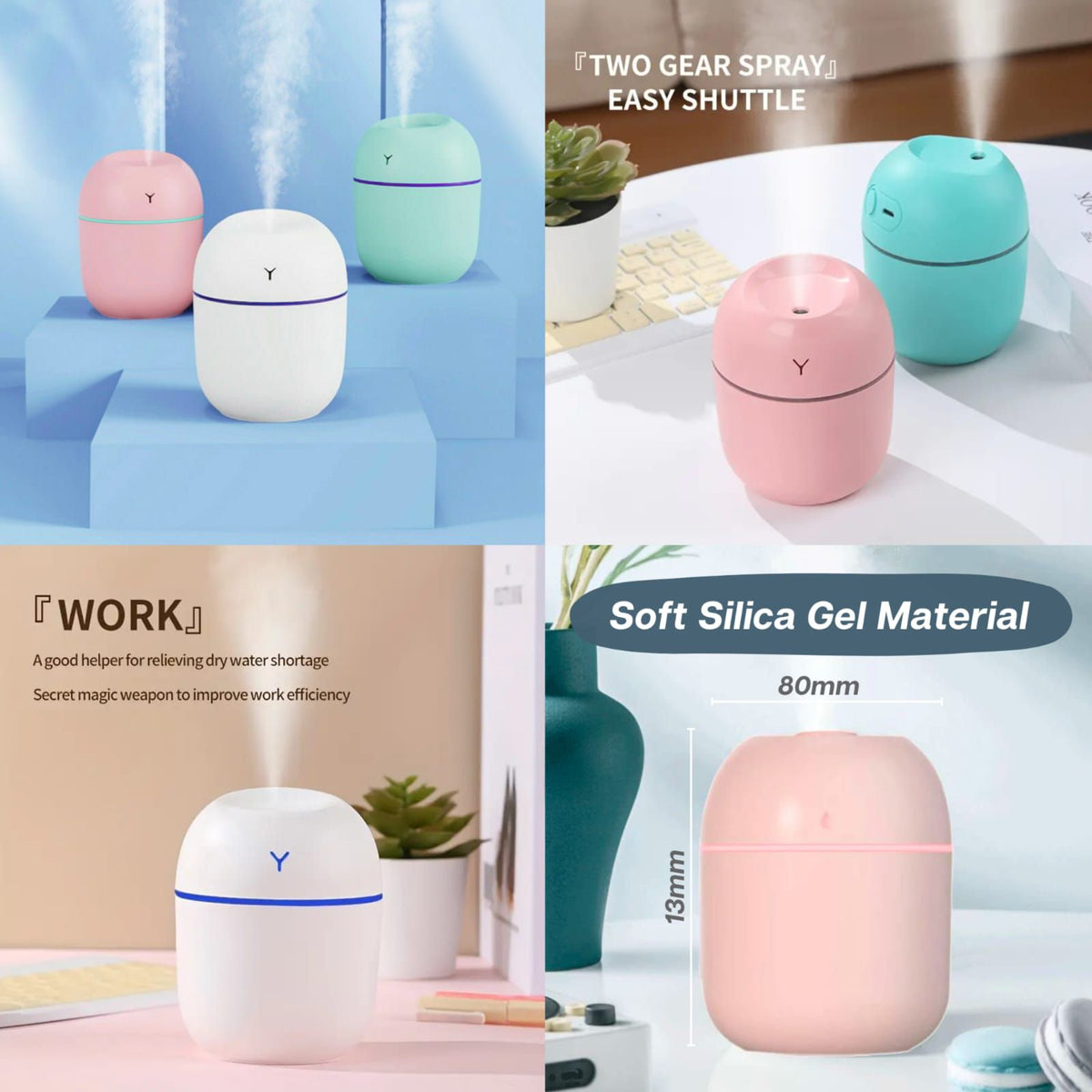Air Humidifier USB Small Mini Portable Cool Mist Diffuser - Izhar Online Mart