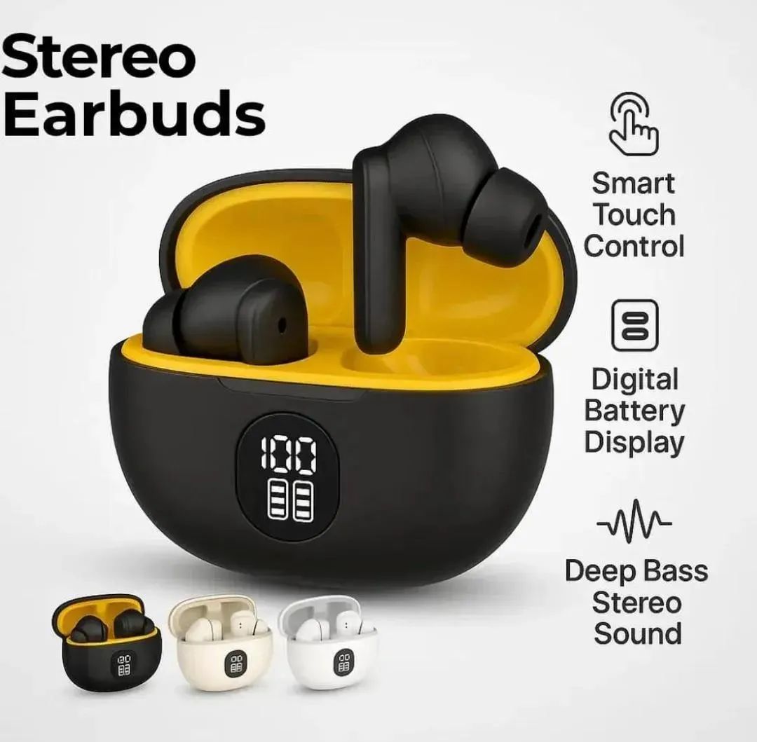 Pro 3rd Gen TWS Bluetooth Earbuds with Digital Battery Display - Izhar Online Mart