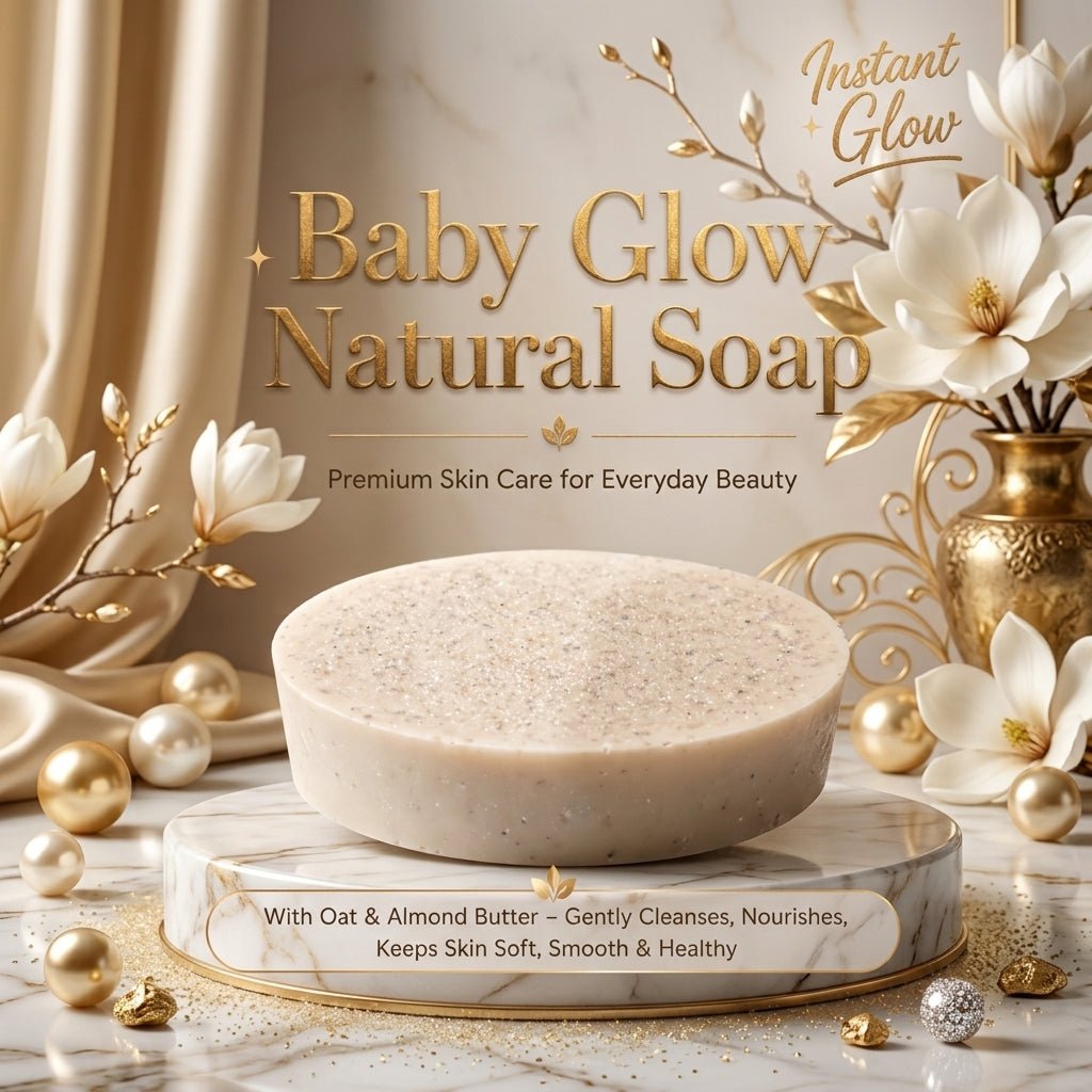 Baby Glow Natural Soap - Skincare Accessory Designed For Gentle Cleansing And Daily Bath Routine - 100g - Izhar Online Mart