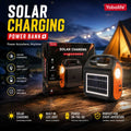 Solar Charging Power Bank with LED Light | Portable Emergency Solar Charger