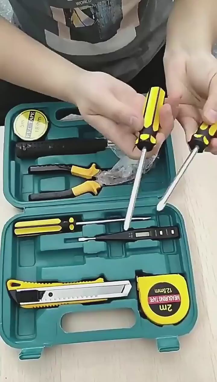 8 Pcs Professional Toolset With Storage Box - Tool Set Designed For Hardware Maintenance And Daily Repair Routine